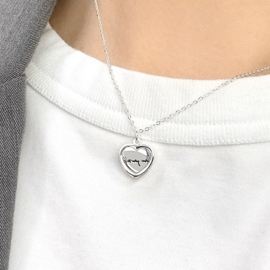 더블 하트 목걸이