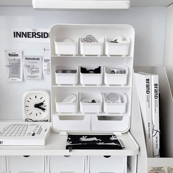 다용도 4단 미니 서랍 데스크 소품 정리함