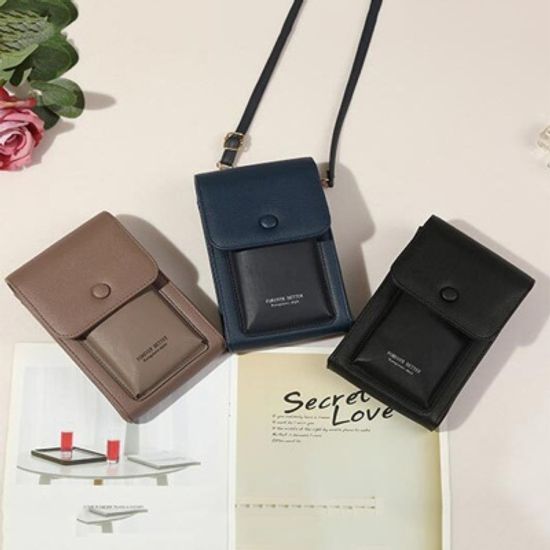 스퀘어 휴대폰 가방 크로스 미니백 폰 파우치 스트랩