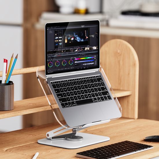 360도 회전 각도 높이 조절 아크릴 투명 독서대 