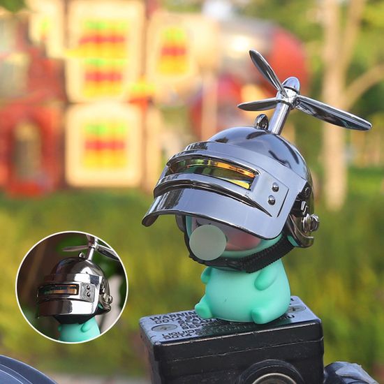 프로펠러 헬멧 드래곤 피규어 핸들바 캐릭터 장식