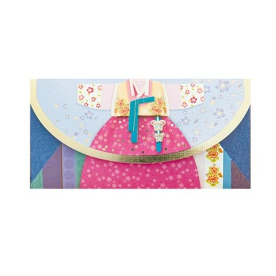 꽃분홍 깨끼 전통 한복 용돈봉투 FB109-1