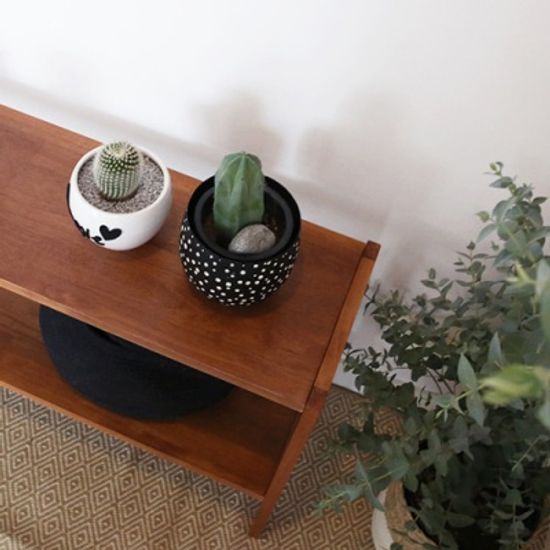 브라우니 원목 벤치 2단선반 100cm