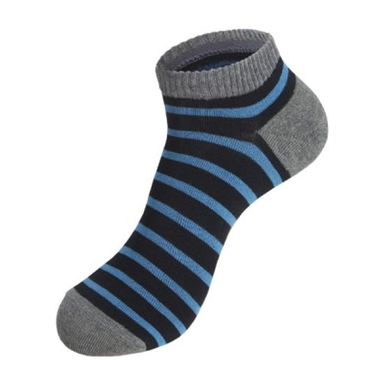 [쿠비카]스트라이프 배색스니커즈 남성 단목양말 S401