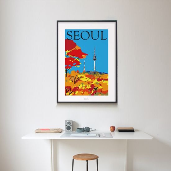 가을 남산 M 디자인 포스터 서울