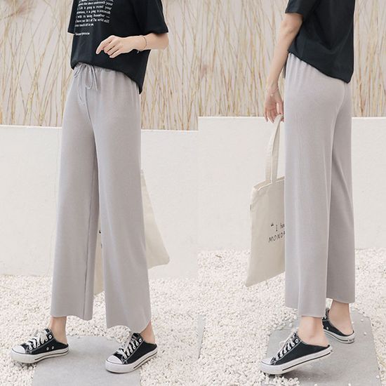 (와이드팬츠_그레이) 여성 여자 치마 와이드 쿨 통 여