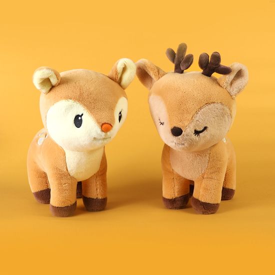 플러피 아기 사슴 M 중형 동물 인형 2종 28cm