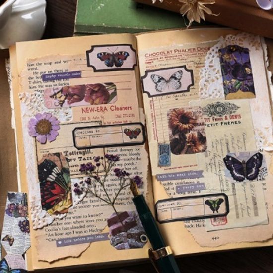 레트로 빈티지 특이한 모양 데코 스티커 