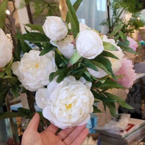 부귀영화 모란꽃 조화 긴가지_4colors