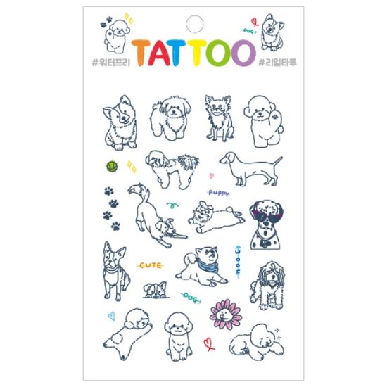[쁘띠팬시]타투 스티커 -TS012 퍼피(물이필요없는)