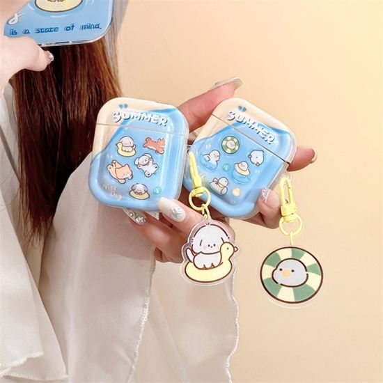 에어팟 3 2 1 pro 큐트 동물 캐릭터 키링 젤리 케이스