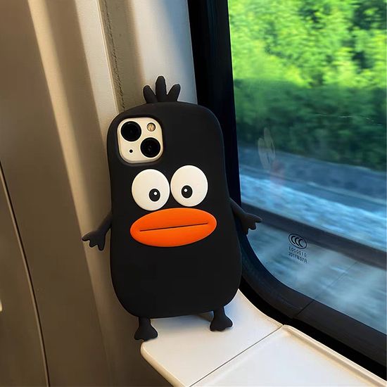 갤럭시a56 55 36 26 17 블랙 오리 인형 캐릭터 케이스