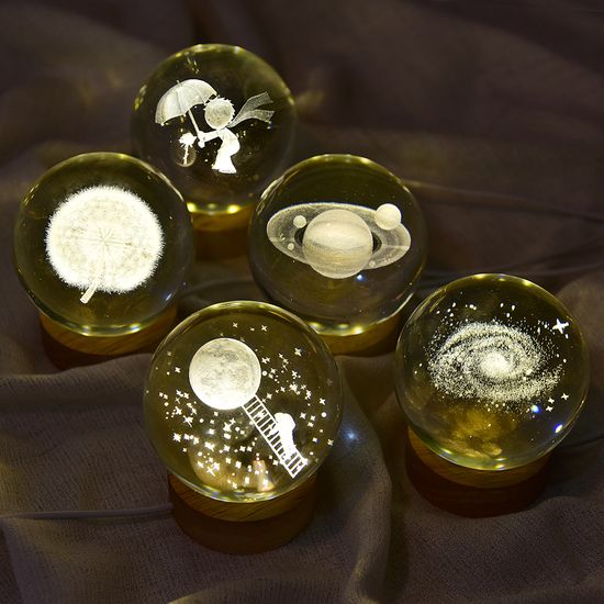 노바리빙 크리스탈 유리구슬 무드등 3D