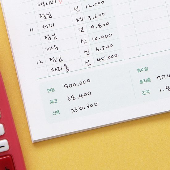 기본 작은소비 가계부 (만년형 1년용)