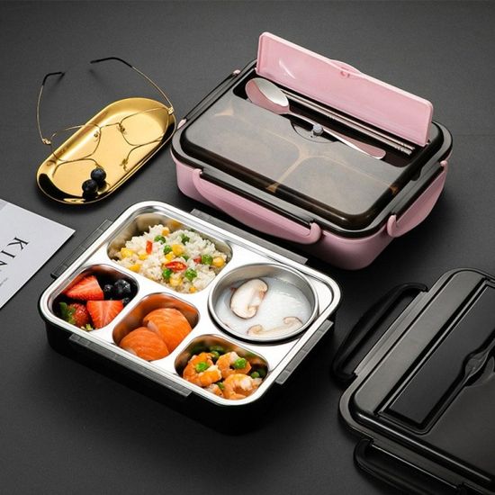 스텐 칸막이 보온도시락 직장인 5칸 런치박스 식판도시락