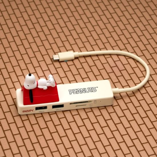 피너츠 스누피 피규어 5in1 USB 멀티 허브 리더기