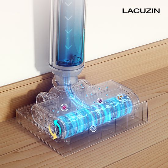 라쿠진 실시간 자동세척 무선 진공 물걸레 청소기