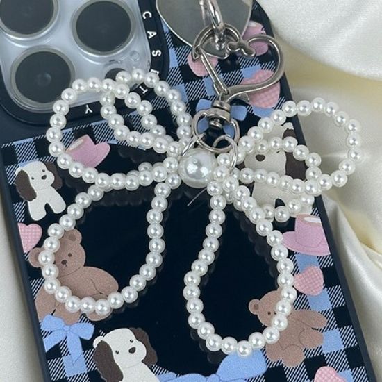 리본키링 신발참 진주키링 휴대폰 에어팟 키홀더