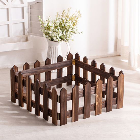 짙은 우드 울타리 (소-높이 20cm)