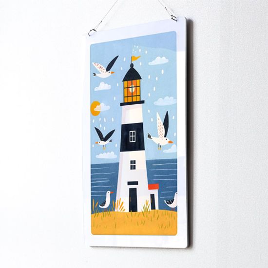 oa319-행잉액자_외로운등대의친구들(사각세로대형)