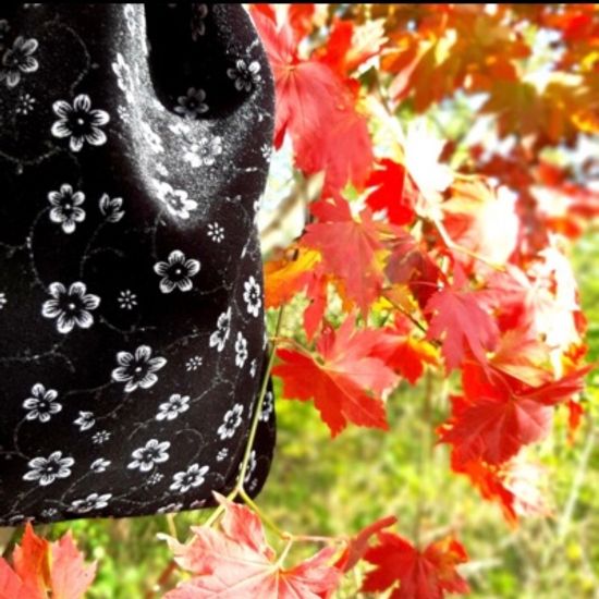 인씨소꿉 플라워 벨벳 매듭백&곱창끈 세트