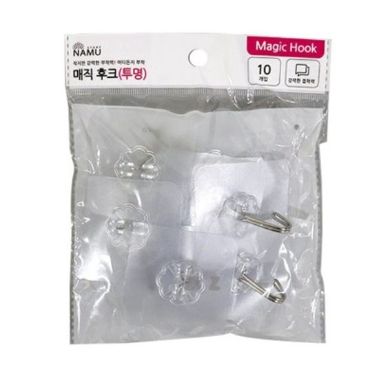 나무 강력 벽걸이 매직후크10개입