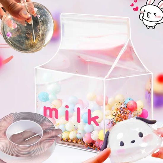 투명 실리콘 양면 테이프 펄 풍선 만들기 말랑이공 볼