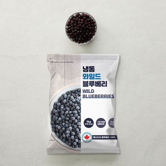 베리필드 냉동 아이스 엠블럼 와일드 블루베리 1kg