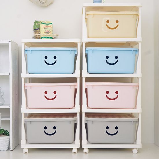 모던 해피 프레임 패키지 장난감 수납장(2단/3단/4단)