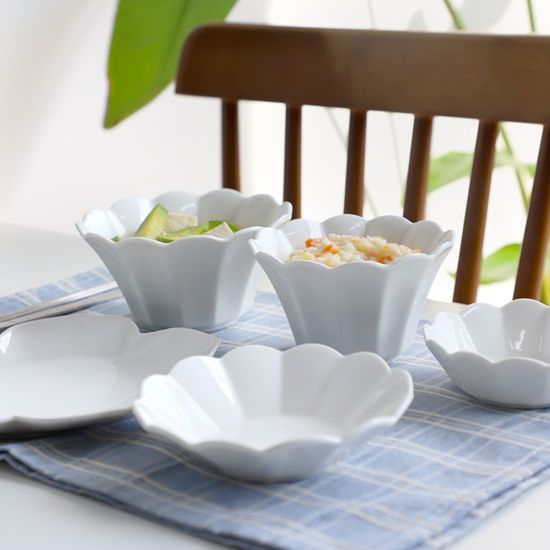 플로렌스 유광 화이트 도자기 공기 1p  