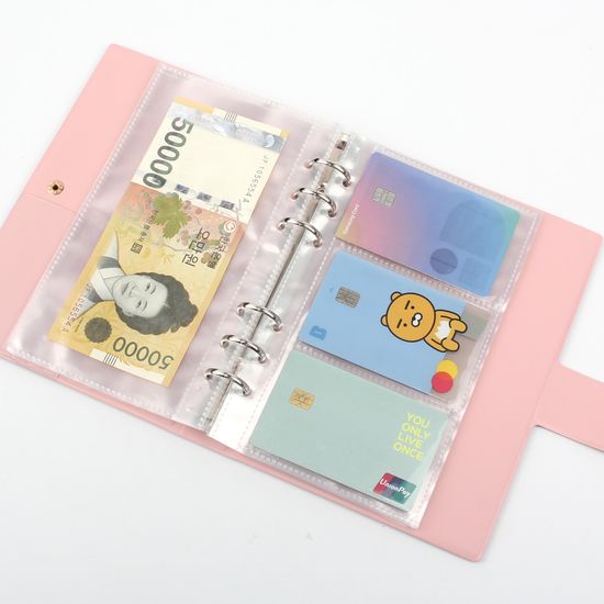 리코즈 A6 6공 현금바인더 세트 다이어리 속지 가계부