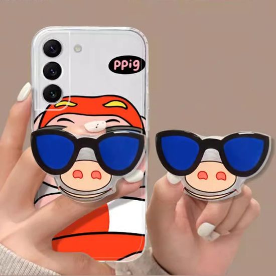 갤럭시 A시리즈 아기 돼지 선글라스 톡 그립 케이스