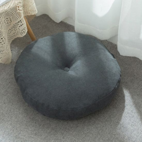 폭신빵빵 원형 쿠션방석(55cm) (챠콜)