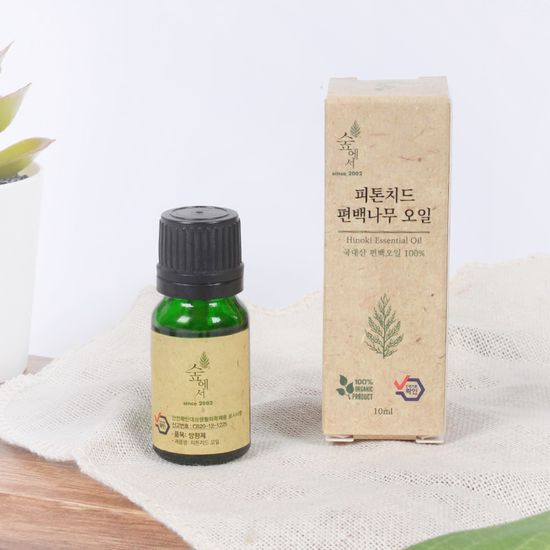 숲에서 제주산 편백나무 오일 10ml /피톤치드 산림욕