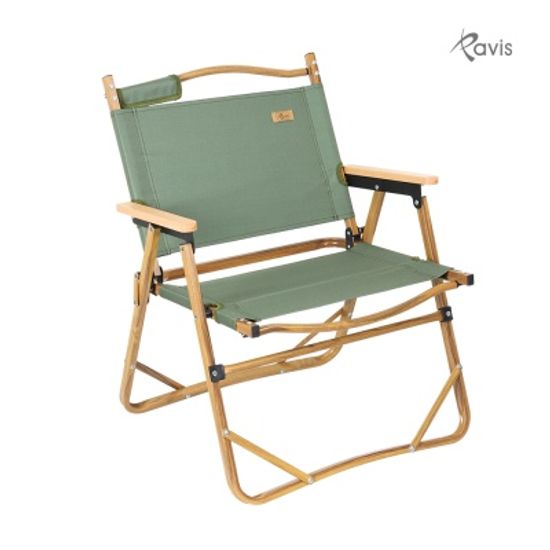 파비스 캠핑용 접이식 로우 폴딩체어(우드감성) 