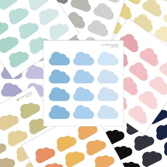 리무버 구름스티커 세트