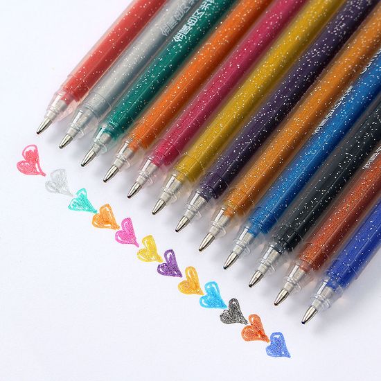 [팬시투데이]은하수 반짝이 젤펜 12색세트(1.0mm)