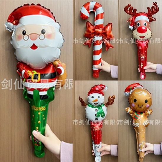 크리스마스 은박봉 5종 산타 루돌프 지팡이 사탕 눈사