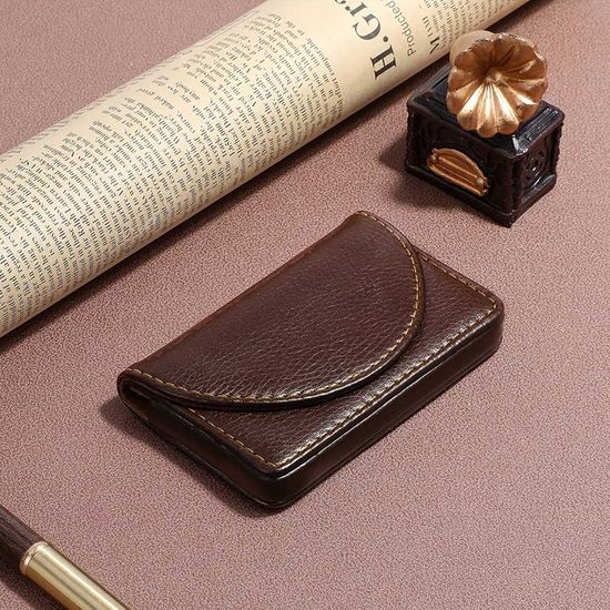 클래식 자석 명함 케이스(다크 브라운) 명함집 지갑