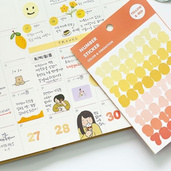 기본 스티커 1700-숫자/알파벳 (2매)