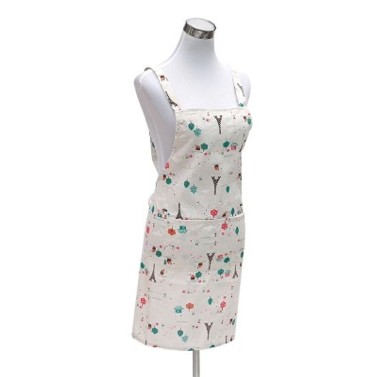 헬로에펠탑 H-스트랩 앞치마/ 린넨 주방앞치마