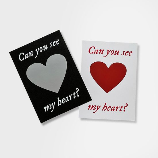 BIG HEART SCRATCH CARD 스크래치 카드 편지지 블랙