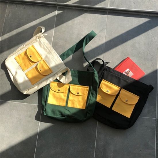 에코백 크로스백 대학생 학생 패브릭가방 bp-1 스퀘어