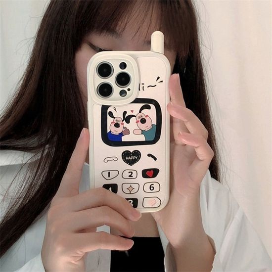 갤럭시 s22 21 20 캐릭터 레트로 전화기 안테나케이스