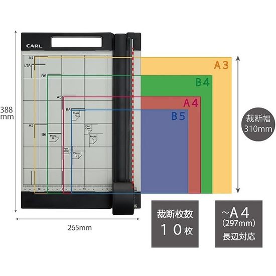 CARL A4 콤팩트 트리머/문서재단기 DC-200N