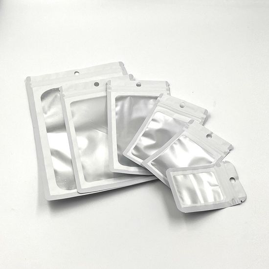 걸이형 지퍼백 화이트 (8cmX14cm)(WE5D291)