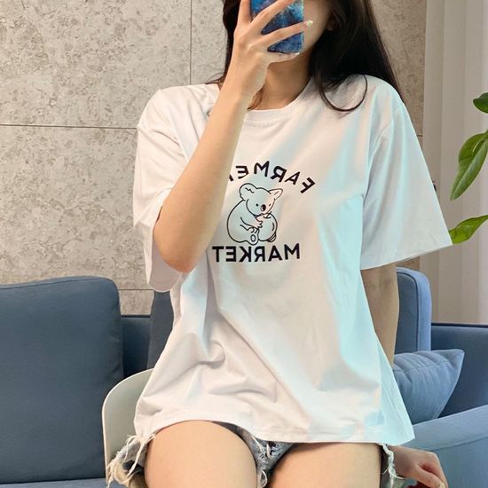 여성 코알라 데일리 캐릭터 반팔티셔츠(WA0661D)