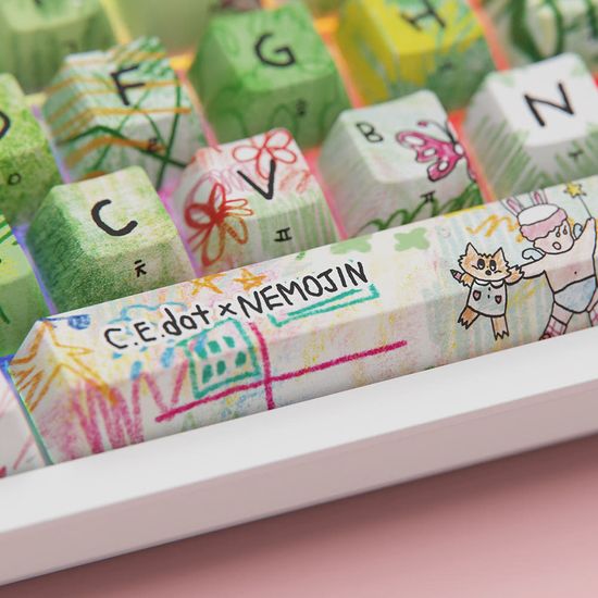 네모진 유선 LED 기계식 키보드 시이닷 X 네모진