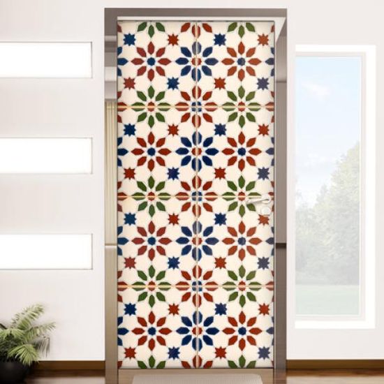 dc520-꽃무늬타일패턴_현관문시트지