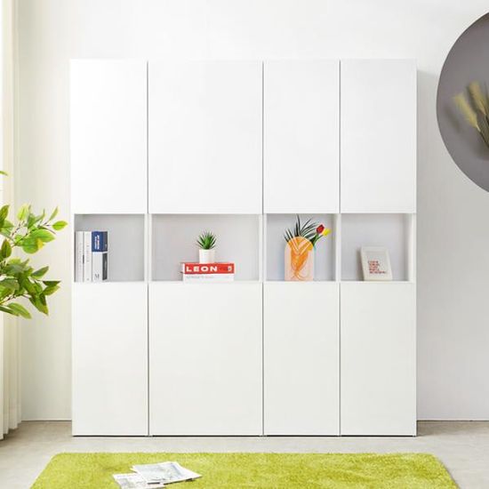 (특가) 바코 오픈형 도어형 거실책장 시스템 5단책장